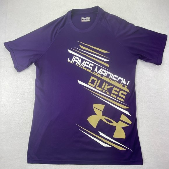 Under Armour Mens Shirt Purple Small HeatGear Short Sleeve T-shirt #0760 - Picture 1 of 9